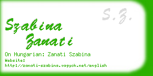 szabina zanati business card